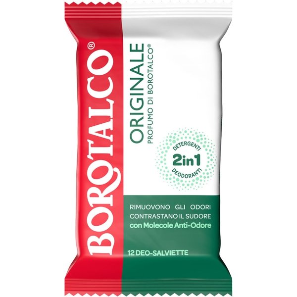 Borotalco 12 Salviette Deodoranti 2In1 Detergenti E Rinfrescanti-image