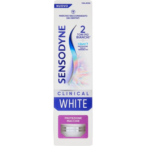 Sensodyne Clinical White - Dentifricio Sbiancante Per Denti Sensibili E Protezione Macchie 75 Ml-image
