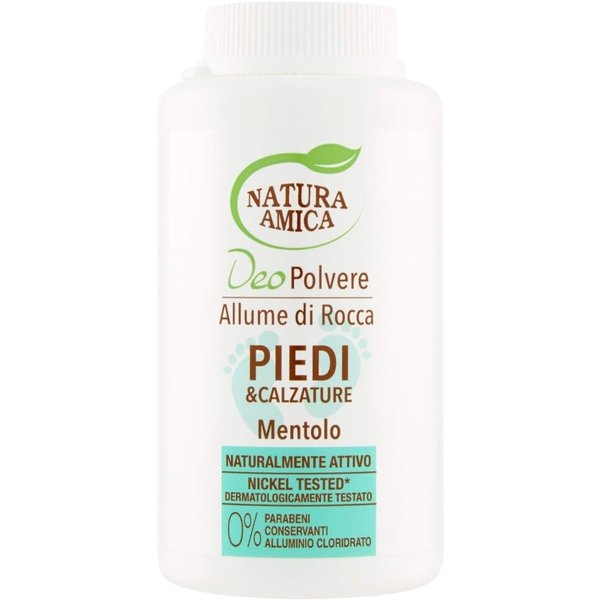 Natura Amica Deo Polvere Allume Di Rocca Piedi & Calzature Mentolo 120 Gr-image