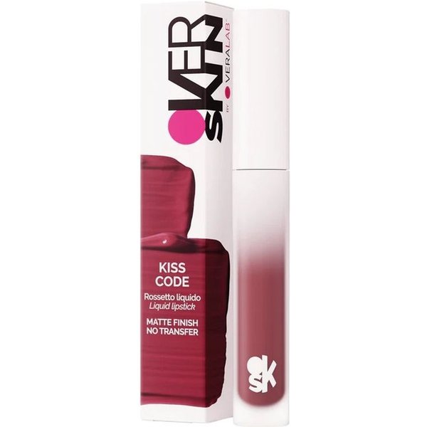 Veralab Overskin Kiss Code - Rossetto Liquido Matte N. 04 Ruby Red-image