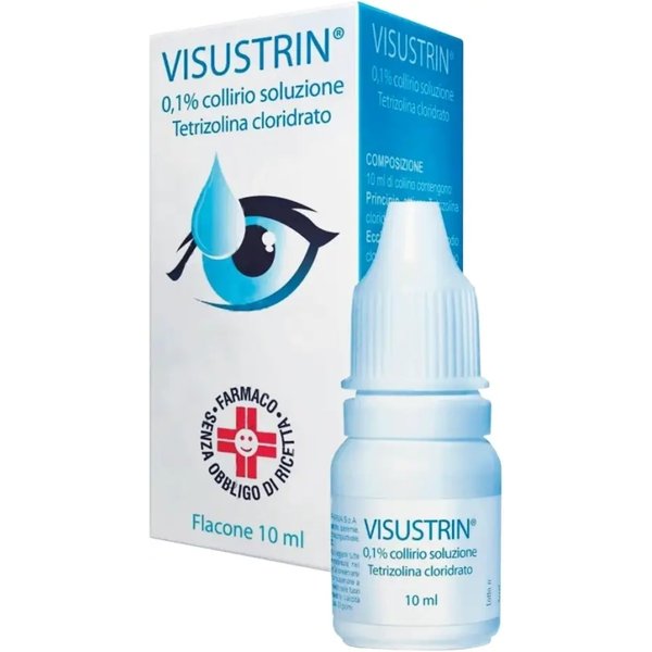 Visustrin Collirio 100 mg/100 ml - per occhi arrossati, infiammati e prurito 10 ml-image