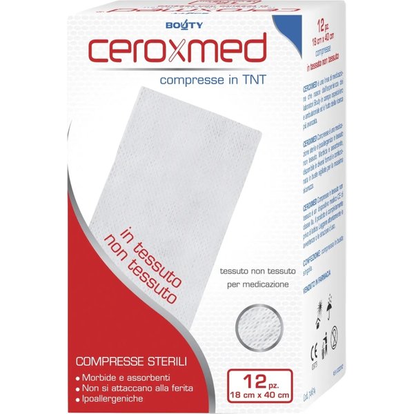 Ceroxmed Compresse Sterili Di Garza Idrofila In Tessuto Non Tessuto - 12 Garze Da 18 X 40 Cm-image