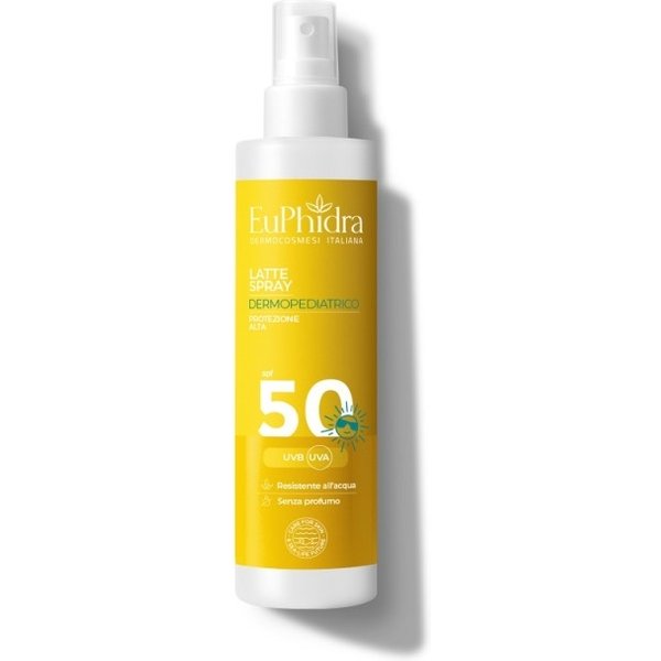 Euphidra Crema Solare Bambini 50 Spf Latte Spray Dermopedriatico Protezione Molto Alta 200 Ml-image