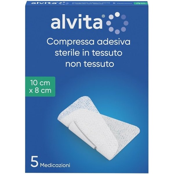 Alvita Garza Compressa Adesiva Alvita Tnt - 5 Medicazioni 10X8Cm-image