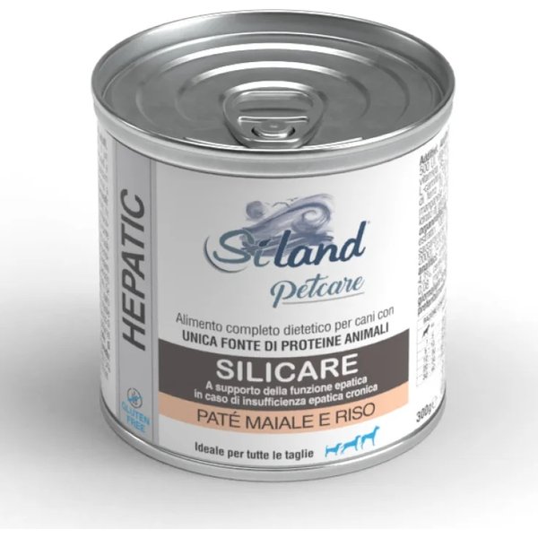 Aurora Biofarma Siland Hepatic Silicare Paté Maiale E Riso - Alimento Umido Per Cani Adulti 300 Gr-image