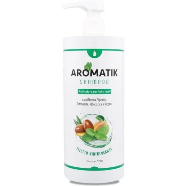 Aries biopetcosmetic Aromatik - Shampoo Professionale Antiodore Sgrassante Per Cani E Gatti 1000 Ml-image