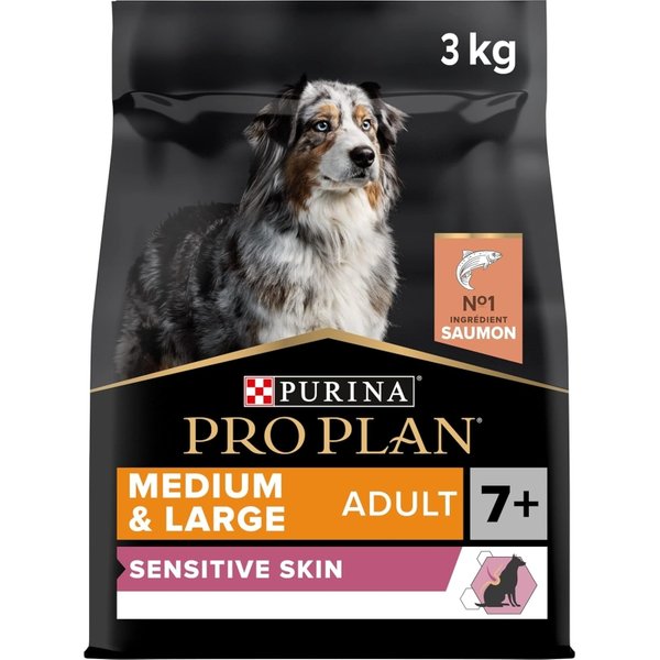 Purina Proplan Adult 7 + Sensitive Skin Medium Large Salmone - Alimento Completo Per Cani 3 Kg-image