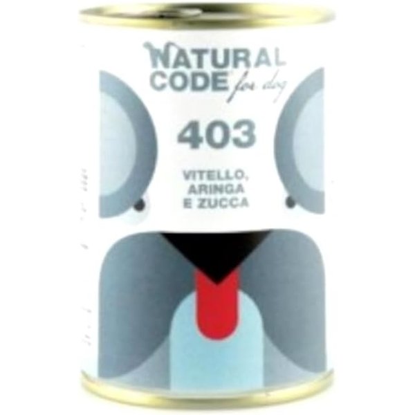 Natural Code For Dog 403 Vitello, Aringa E Zucca - Alimento Complementare Per Cani Adulti 400 Gr-image