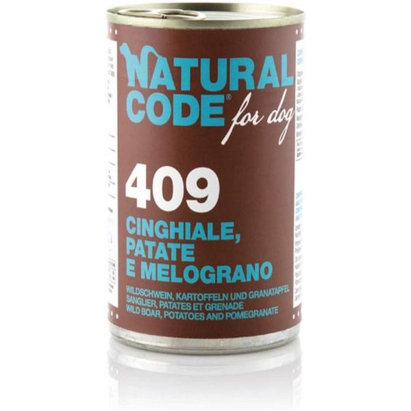 Natural Code For Dog 409 Cinghiale, Patate E Melograno - Alimento Completo Per Cani Adulti 400 Gr-image