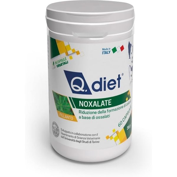 Q Vet Q Diet Noxalate - Alimento Complementare Dietetico Per Cani Per La Riduzione Dei Calcoli Di Ossalati 60 Capsule-image
