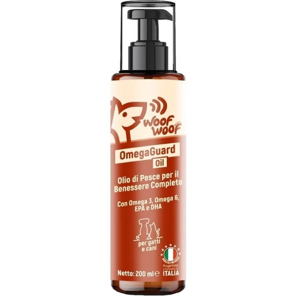 Woof Woof Omegaguard Olio Di Pesce - Alimento Complementare Per Cani E Gatti 200 Ml-image