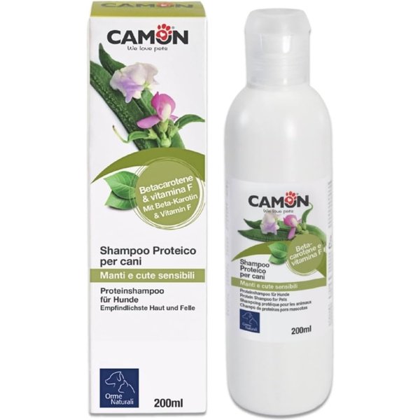 Camon Shampoo Proteico Per Cani - Detergente Nutriente E Rinforzante Per Cute Sensibile 200 Ml-image