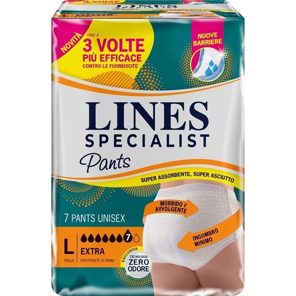 Lines Specialist Pants Unisex Extra - 7 Mutandine Assorbenti Per Incontinenza Taglia L-image
