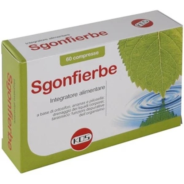 Kos Sgonfierbe 60 Compresse - Integratore Per Il Drenaggio Dei Liquidi E Le Funzioni Depurative-image