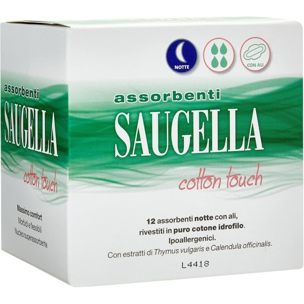 Saugella Cotton Touch - 12 Assorbenti Notte Con Ali-image