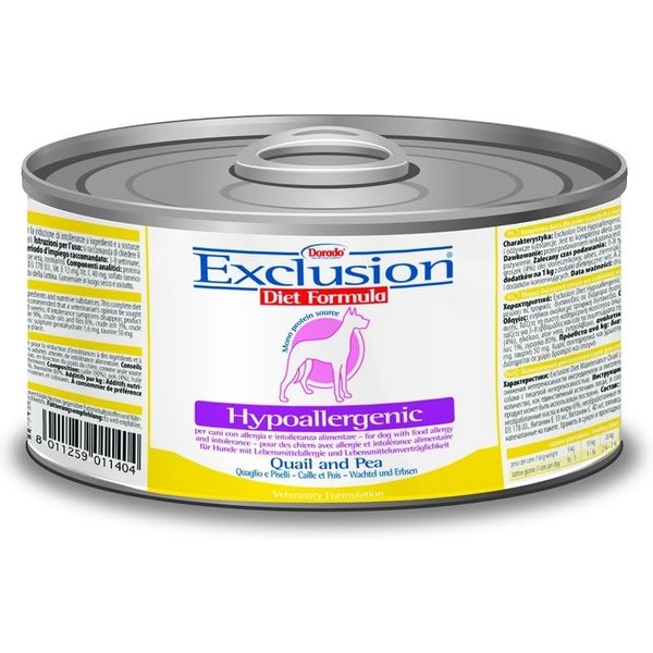 Exclusion Diet Hypoallergenic Quaglia E Piselli - Alimento Dietetico Completo Per Cani Adulti Con Intolleranze 200 Gr-image