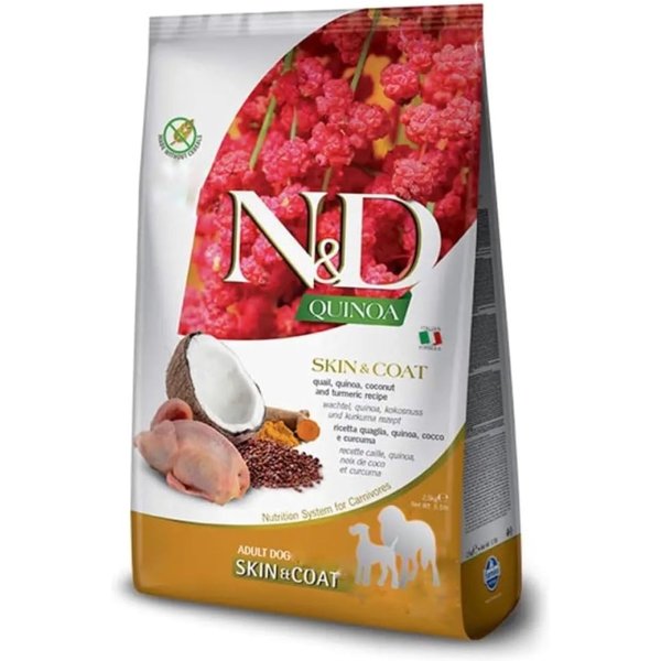 Farmina N&D Skin&Coat Quinoa Quaglia Cocco & Curcuma - Alimento Completo Per Cani Adulti 7 Kg-image