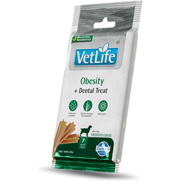 Farmina Vet Life Obesity Dental Treat - Snack Per Cani Medium Maxi Per Il Controllo Del Peso 110 Gr-image