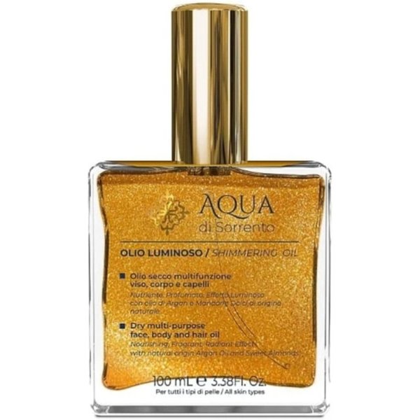 Aqua DI Sorrento Olio Luminoso - Olio Secco Multifunzione Illuminante Nutriente Viso, Corpo E Capelli 100 Ml-image
