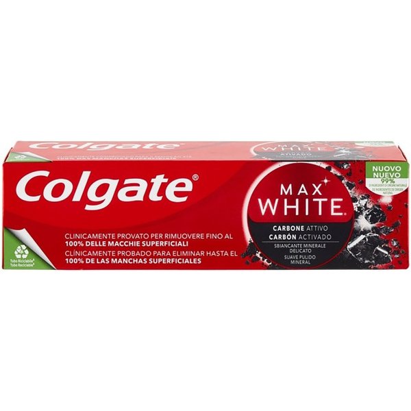 Colgate Max White - Dentifricio Sbiancante Al Carbone Attivo 75 Ml-image