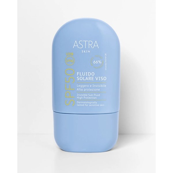 Astra Crema Solare Viso 50 Spf Fluido Invisibile Base Make-Up Protezione Alta 30 Ml-image