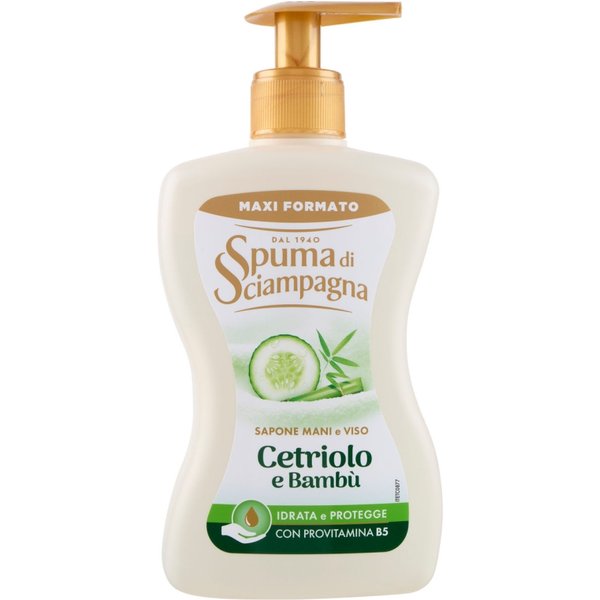 Spuma Di Sciampagna Cetriolo E Bambù - Sapone Mani E Viso Idrante 430 Ml-image