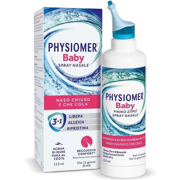 Perrigo Physiomer Baby - Spray Nasale Isotonico Per Igiene Nasale Dei Bambini 115 Ml-image