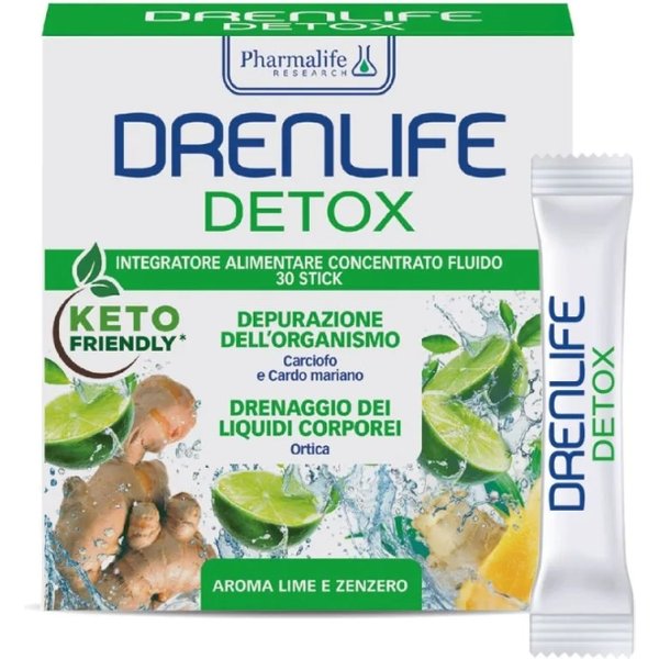 Drenlife Detox 30 Stick - Integratore Depurativo E Drenante Aroma Lime E Zenzero-image