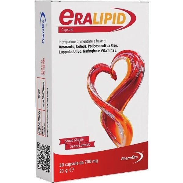 Eralipid 30 Capsule - Integratore Per La Funzionalità Cardiovascolare E Il Metabolismo Del Colesterolo-image
