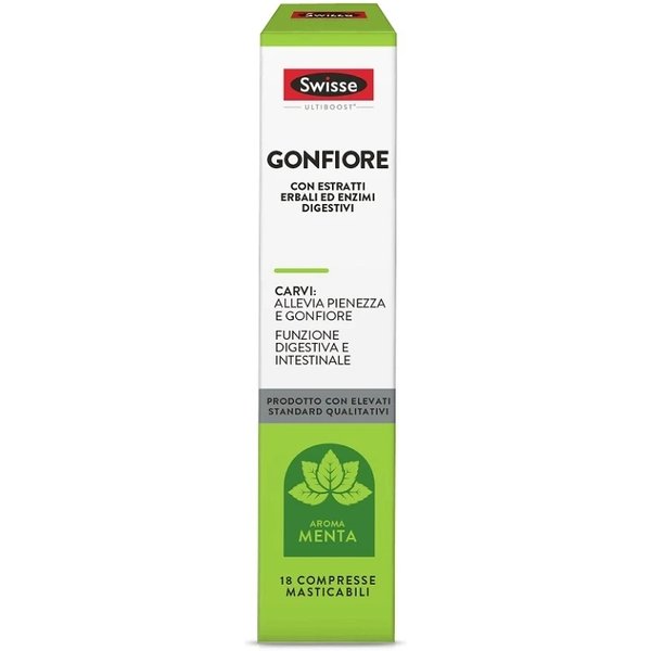 Swisse Gonfiore 18 Compresse Masticabili - Integratore Per La Funzione Digestiva-image