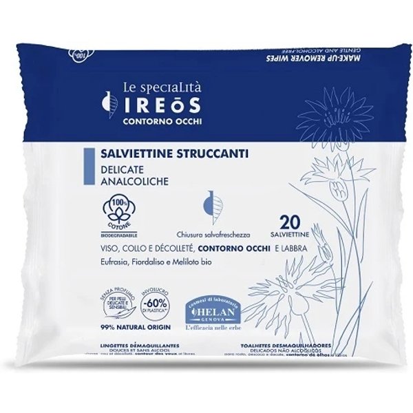 Helan Cosmesi Ireos - Salviettine Struccanti Delicate Per Pelli Sensibili 20 Salviettine-image