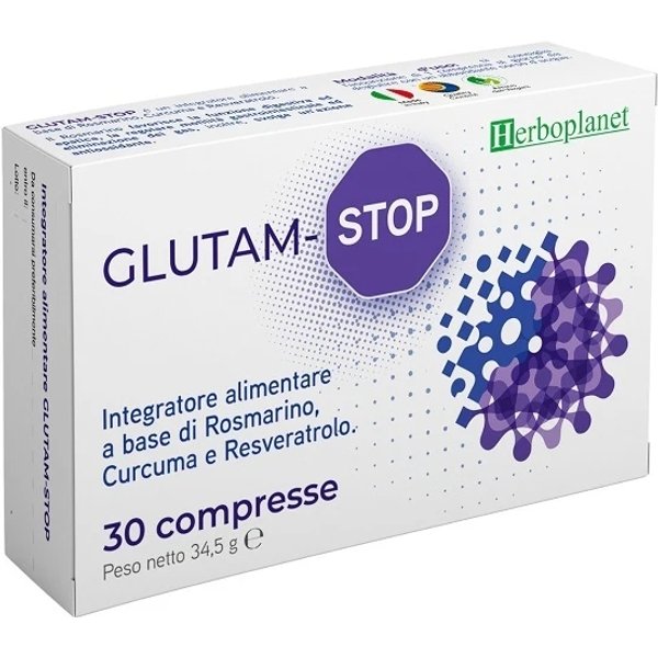 Glutam-Stop 30 Compresse - Integratore Per La Funzione Digestiva Ed Epatica-image