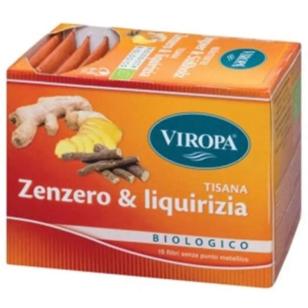 Viropa Zenzero E Liquirizia - Tisana Biologica Senza Teina E Senza Caffeina 15 Filtri-image
