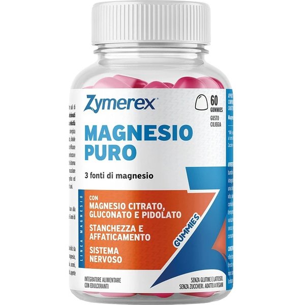 Zymerex Magnesio Puro 60 Gommose - Integratore Per La Stanchezza E L' Affaticamento Dei Muscoli-image