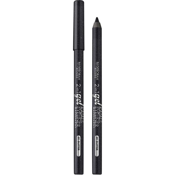 Deborah Matita Occhi 2 In 1 Gel Kajal E Eyeliner Glitter Waterproof N. 01 Black-image