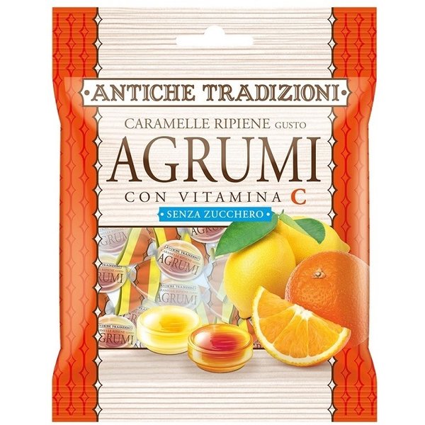 Perfetti Van Melle Antiche Tradizioni - Caramelle Ripiene Con Succo Di Agrumi E Vitamina C, 60 Gr-image