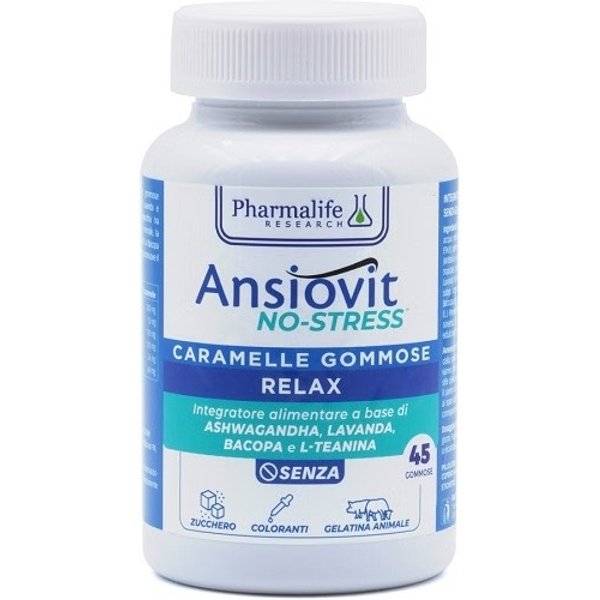 Ansiovit No-Stress 45 Caramelle Gommose - Integratore Per Il Rilassamento E Il Benessere Mentale-image
