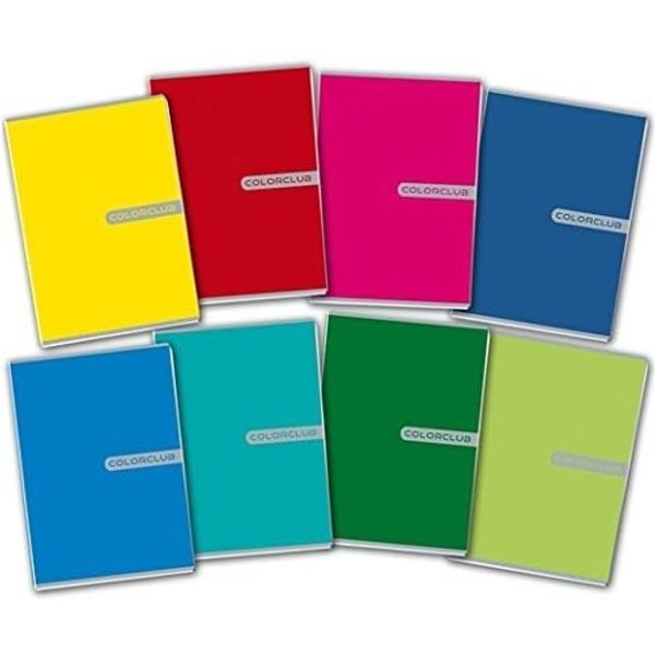 Blasetti Color Club - 10 Quaderni A Quadretti A5 20 Fogli 80 G-Mq - Colori Assortiti-image