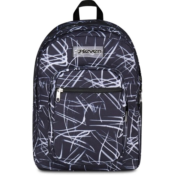 Seven Pirate Black - Zaino Scuola Doppio Scomparto 34 Litri (33 X 44 X 20 Cm)-image