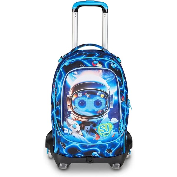 Seven Trolley Jack Space Led Boy - Zaino Trolley Scomponibile 3 In 1, 8 Ruote, Doppia Barra Telescopica 34 Litri-image