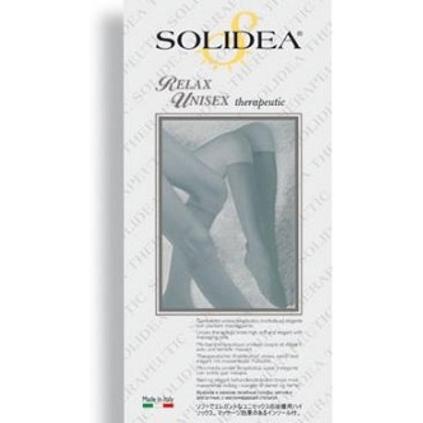 Solidea Relax Unisex - Gambaletto CCL1 70 Den ( 18-21 Mmhg) Compressione Graduata Punta Chiusa Taglia 4 - XL Blu-image