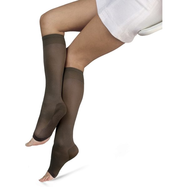Solidea Relax Unisex - Gambaletto CCL1 ( 18-21 Mmhg) Compressione Graduata Punta Aperta Taglia L Natur-image