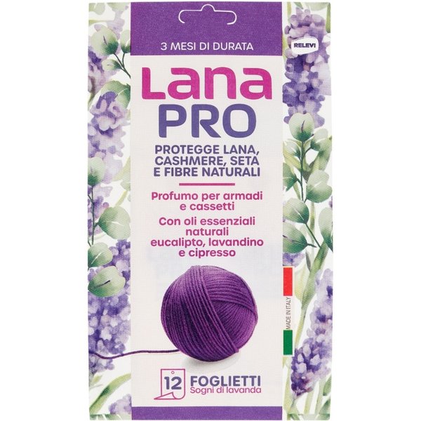 Relevi Lana Pro Sogni Di Lavanda - 12 Foglietti Profumati Per Capi Delicati ,Armadi E Cassetti-image