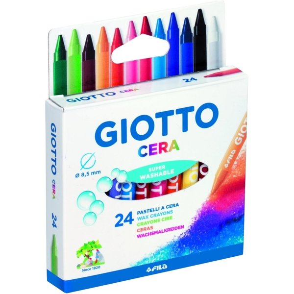 Giotto Giotto Cera - 6 Confezioni Da 24 Pastelli Colorati-image