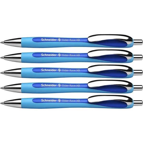 Schneider Slider Basic - 5 Penne A Sfera Inchiostro Tratto Extralarge XB Blu-image