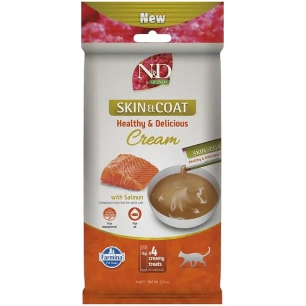 Farmina N&D Quinoa Cat Skin & Coat Cream Salmone Adult - Crema Complementare Per Gatti Adulti 60 Gr-image