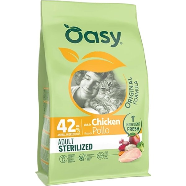 Oasy Original Adult Sterilized Pollo - Cibo Secco Per Gatti Sterilizzati 6 Kg-image