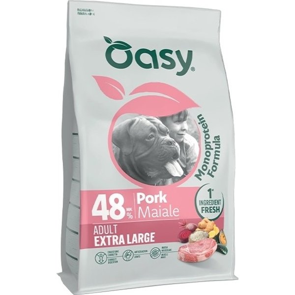Oasy Monoprotein Formula Maiale - Alimento Completo Per Cani Adulti Di Taglia Extra Large 10 Kg-image