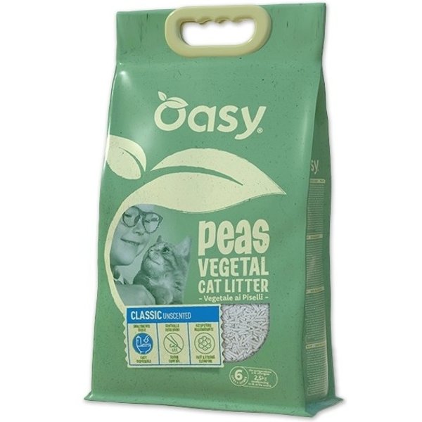 Oasy Classic - Lettiera Vegetale Per Gatti Ai Piselli Senza Profumazione 10 Lt-image