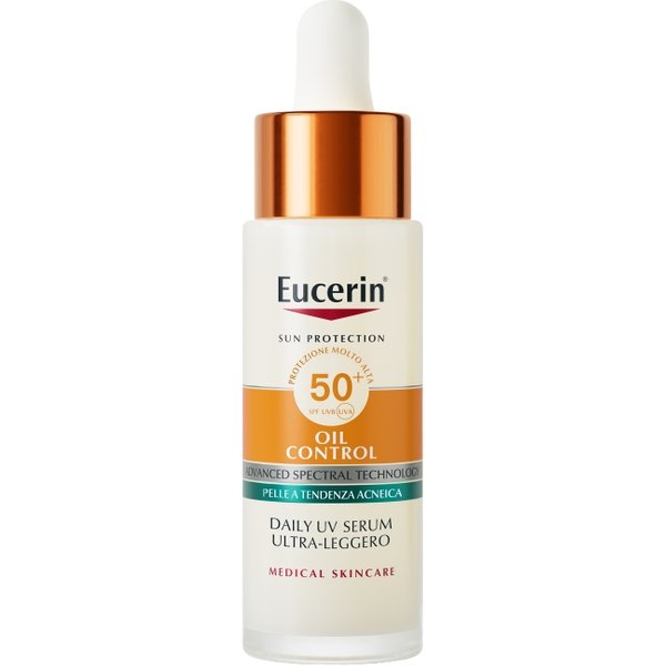 Beiersdorf Ag Eucerin Crema Solare Viso 50+ Spf Sun Oil Control Ultra Light Daily Serum Protezione Molto Alta 30 Ml-image